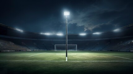 A photo of a football field goalpost