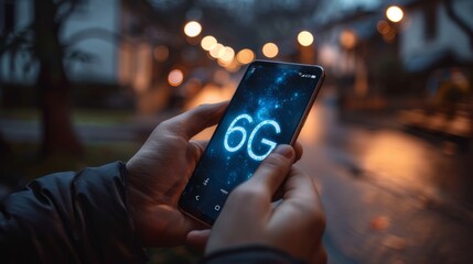 A light touch activates the interface of a 6G-equipped gadget, promising lightning-fast connectivity and reshaping the boundaries of mobile communication.