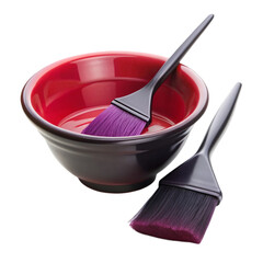 Hair color mixing bowl and brush