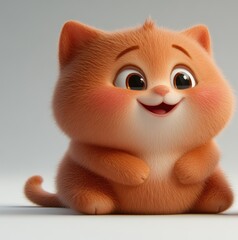 Obraz premium A playful kitten exudes happiness and charm with its adorable smile