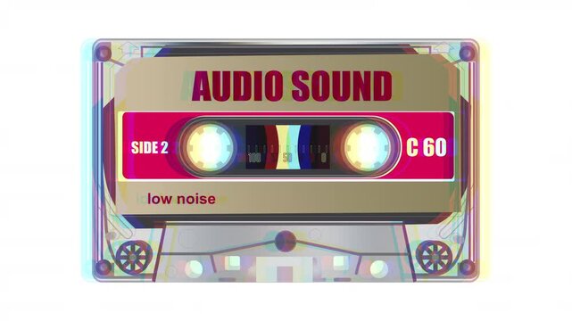 ghetto blasters and retro radios with glitch
