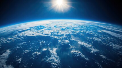 Fototapeta premium Majestic Aerial View of Clouds Hovering Above Earth's Surface