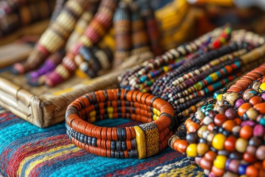 Close-up view of an e-commerce site promoting global artisan products, featuring handcrafted items alongside rich cultural backgrounds, highlighting the uniqueness and artistry of the products