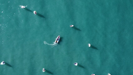 Boats on the lake, Porta Verona, Peschiera del Garda, Faro del Nord, Lago di Garda, Veneto, Italy