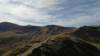 Fototapeta premium Transalpina Road, the road with the highest height in Europe at 2145m, Romania,