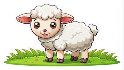 Obraz premium cartoon+lamb+logo