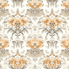 Elegant Vintage Floral Wallpaper Design in Pastel Tones