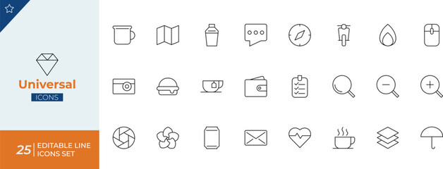 Universal Line Icon Set