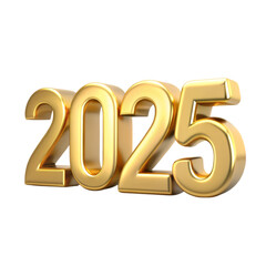 A gold number 2025