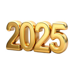 A gold number 2025