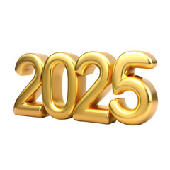 A gold number 2025