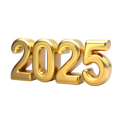 A gold number 2025