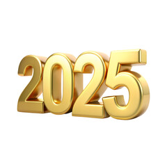 A gold number 2025