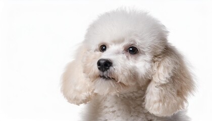 Obraz premium トイプードルのポートレート（Toy Poodle puppy portrait on white background） 
