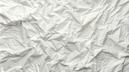 Fototapeta premium Crisp, textured crinkled white background with subtle wrinkles and folds, adding depth and visual interest to any design or composition.