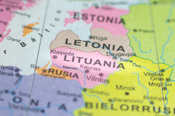 Map of Lituania