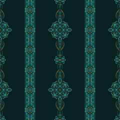seamless pattern, ikan, indian pattern,detailed, vintage geometric floral seamless pattern, batik, geometric, tribal, print, vector