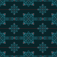 seamless pattern, ikan, indian pattern, 3D, detailed, vintage geometric floral seamless pattern, batik, geometric, tribal, print, vector