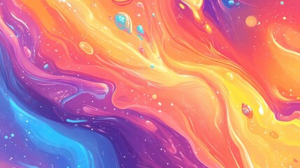 A colorful background with vortexes and comets