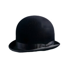 Fototapeta premium A stylish black bowler hat - ioslated with clipping path