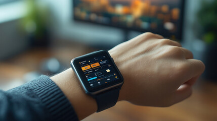 A customer receiving instant notifications about their online order status on a smartwatch.