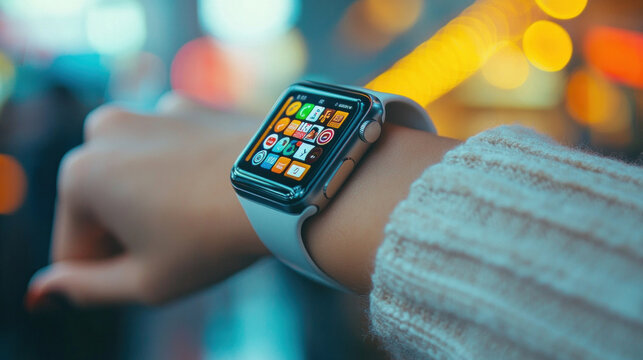 A customer receiving instant notifications about their online order status on a smartwatch.