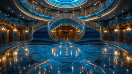 Obraz premium The entrance of a cruise ship.