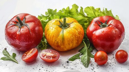 Fototapeta premium Red and yellow peppers.