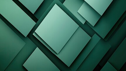 Abstract green frame with geometric shapes forming a modern, layered background. Perfect for branding, business presentations, or digital content with a contemporary style.