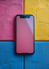 Clean and simple smartphone screen on a pastel background, designed for modern social media story templates.