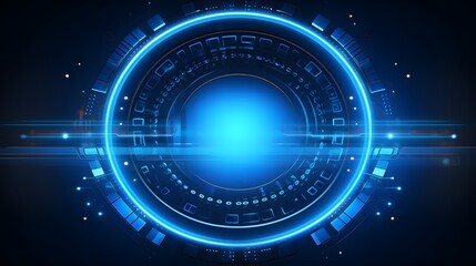 Fototapeta premium blue Abstract technology background circles digital hi-tech technology design background. concept innovation. vector illustration