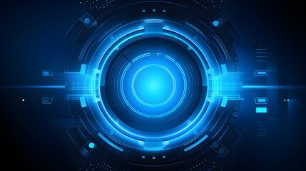 blue Abstract technology background circles digital hi-tech technology design background. concept innovation. vector illustration