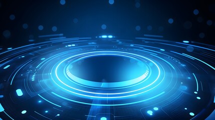 Obraz premium blue Abstract technology background circles digital hi-tech technology design background. concept innovation. vector illustration