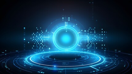 blue Abstract technology background circles digital hi-tech technology design background. concept innovation. vector illustration