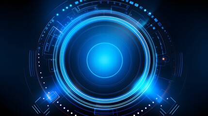 blue Abstract technology background circles digital hi-tech technology design background. concept innovation. vector illustration
