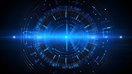 blue Abstract technology background circles digital hi-tech technology design background. concept innovation. vector illustration