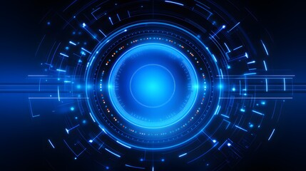 Obraz premium blue Abstract technology background circles digital hi-tech technology design background. concept innovation. vector illustration