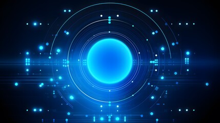 Fototapeta premium blue Abstract technology background circles digital hi-tech technology design background. concept innovation. vector illustration