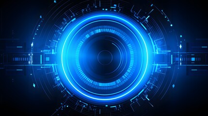 blue Abstract technology background circles digital hi-tech technology design background. concept innovation. vector illustration