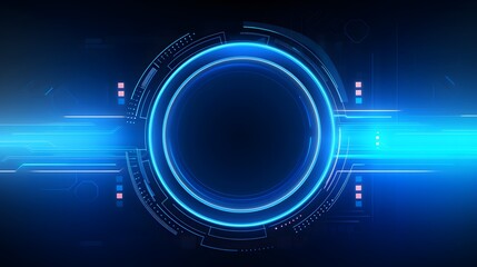 blue Abstract technology background circles digital hi-tech technology design background. concept innovation. vector illustration