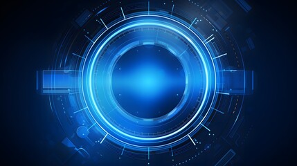 blue Abstract technology background circles digital hi-tech technology design background. concept innovation. vector illustration