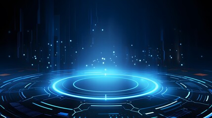 blue Abstract technology background circles digital hi-tech technology design background. concept innovation. vector illustration
