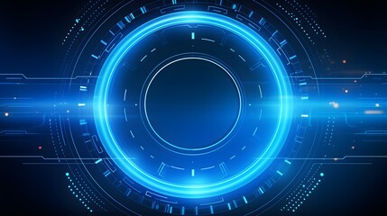 blue Abstract technology background circles digital hi-tech technology design background. concept innovation. vector illustration