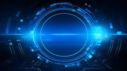 blue Abstract technology background circles digital hi-tech technology design background. concept innovation. vector illustration