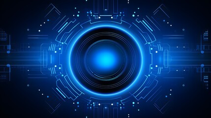 Obraz premium blue Abstract technology background circles digital hi-tech technology design background. concept innovation. vector illustration