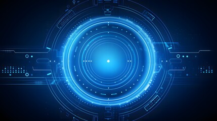 Obraz premium blue Abstract technology background circles digital hi-tech technology design background. concept innovation. vector illustration