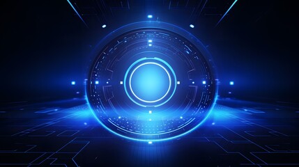 blue Abstract technology background circles digital hi-tech technology design background. concept innovation. vector illustration