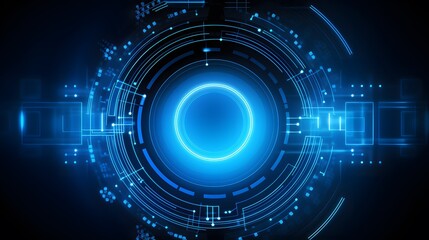 Fototapeta premium blue Abstract technology background circles digital hi-tech technology design background. concept innovation. vector illustration