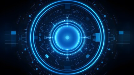 blue Abstract technology background circles digital hi-tech technology design background. concept innovation. vector illustration