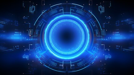 blue Abstract technology background circles digital hi-tech technology design background. concept innovation. vector illustration